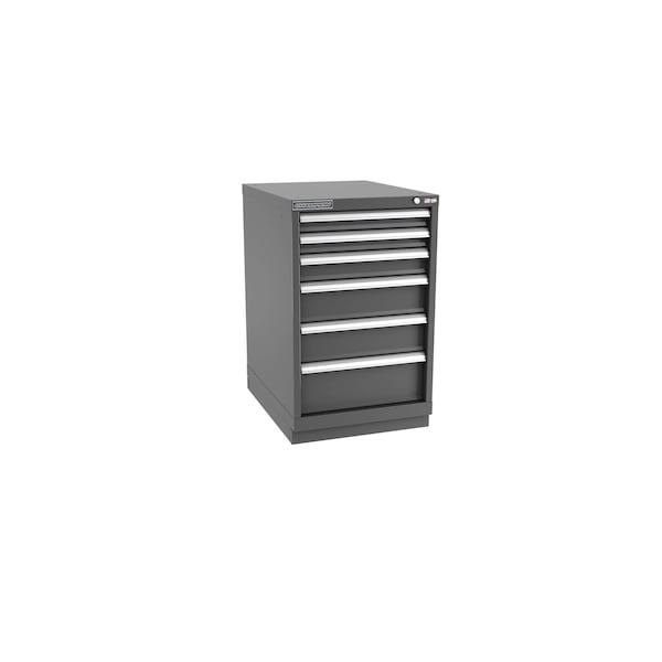 Champion Tool Storage Modular Drawer Cabinet, 6 Drawer, Dark Gray, Steel, 22 in W x 28-1/2 in D x 36 in H N15000602ILCFTB-DG - main